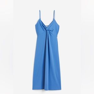H&M twist front dress, blue, NWT,  size medium